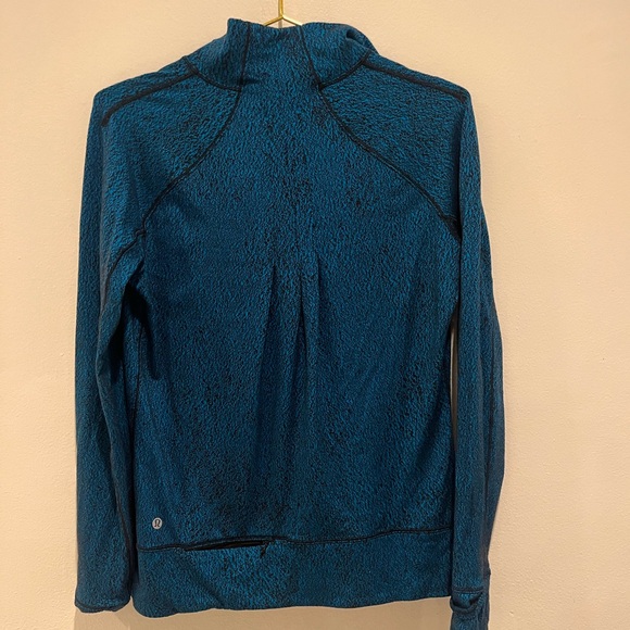 Lululemon Rush Hour 1/2 Zip Blue Running Jacket Size 10 - Picture 7 of 10